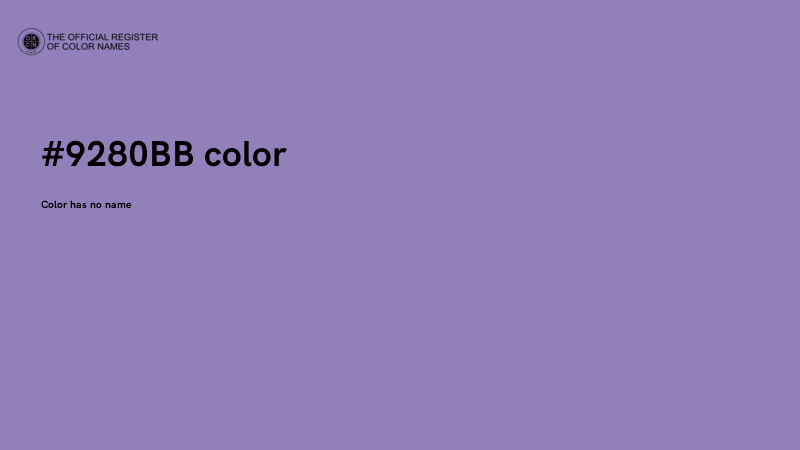 #9280BB color image