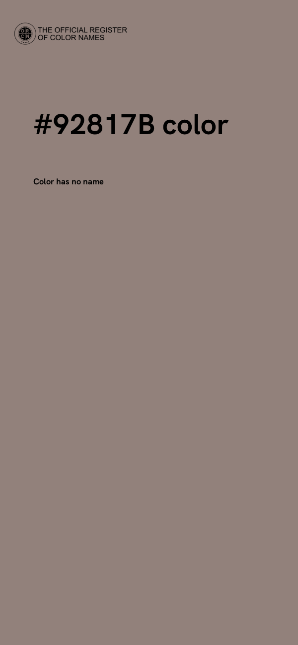 #92817B color image