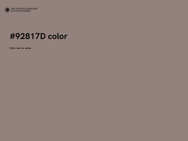 #92817D color image