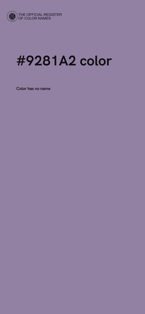 #9281A2 color image