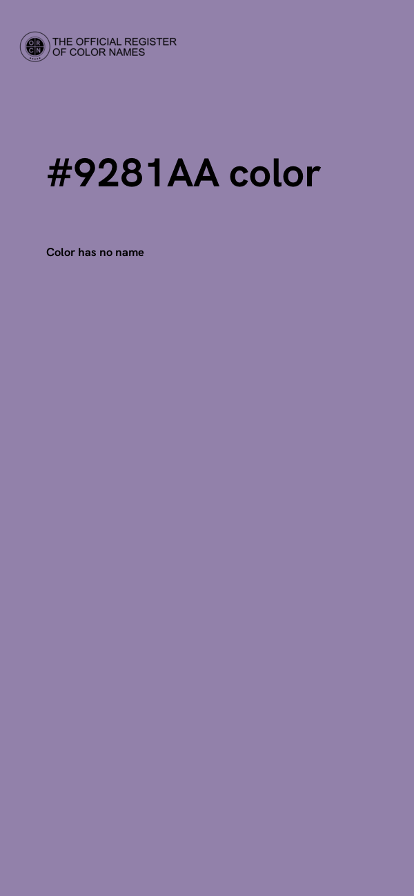 #9281AA color image