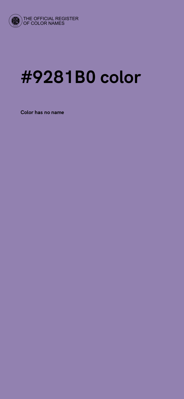 #9281B0 color image