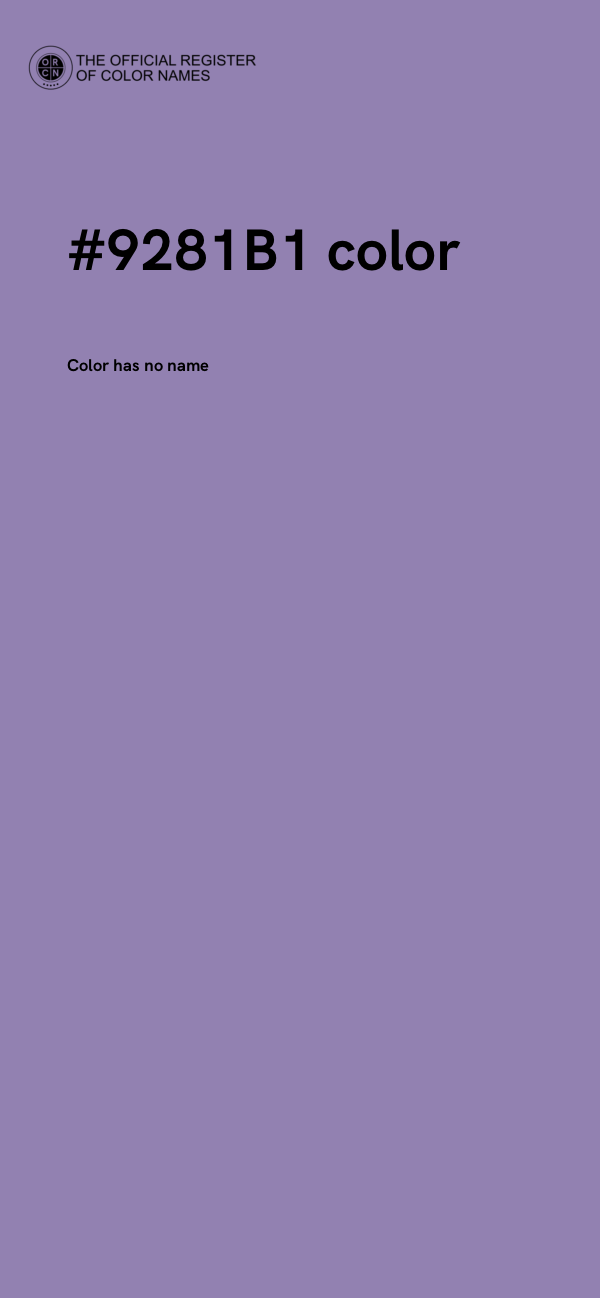 #9281B1 color image