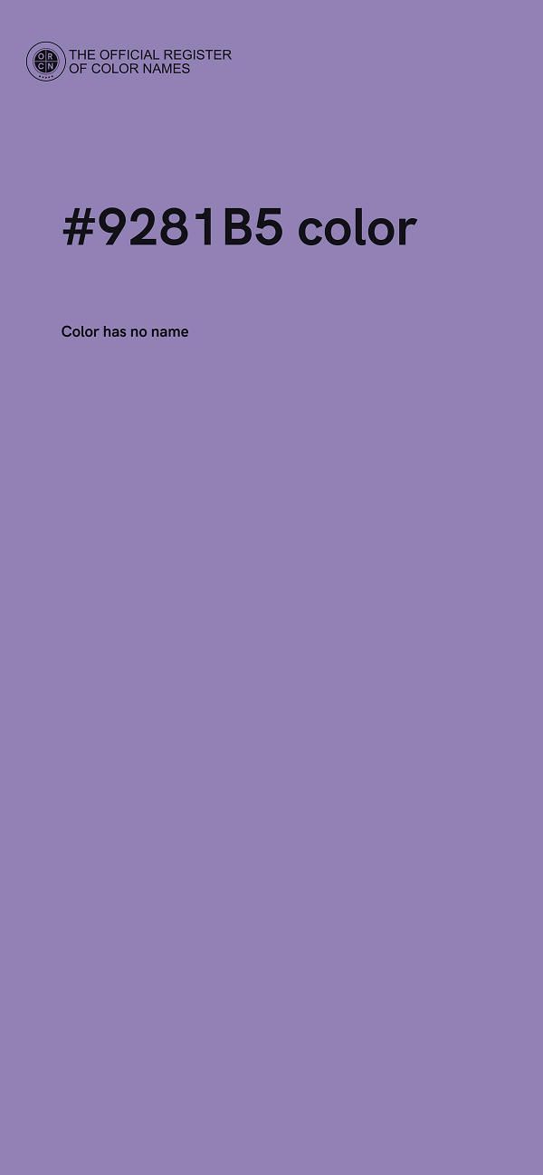 #9281B5 color image
