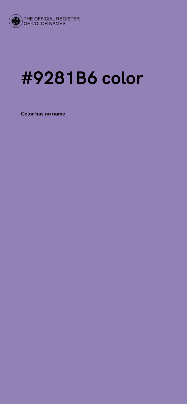 #9281B6 color image