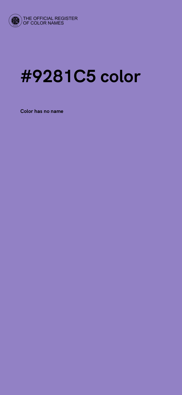 #9281C5 color image