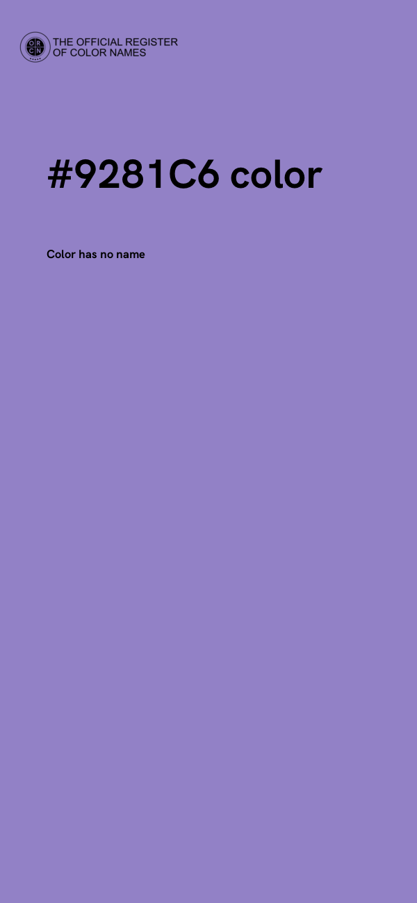 #9281C6 color image