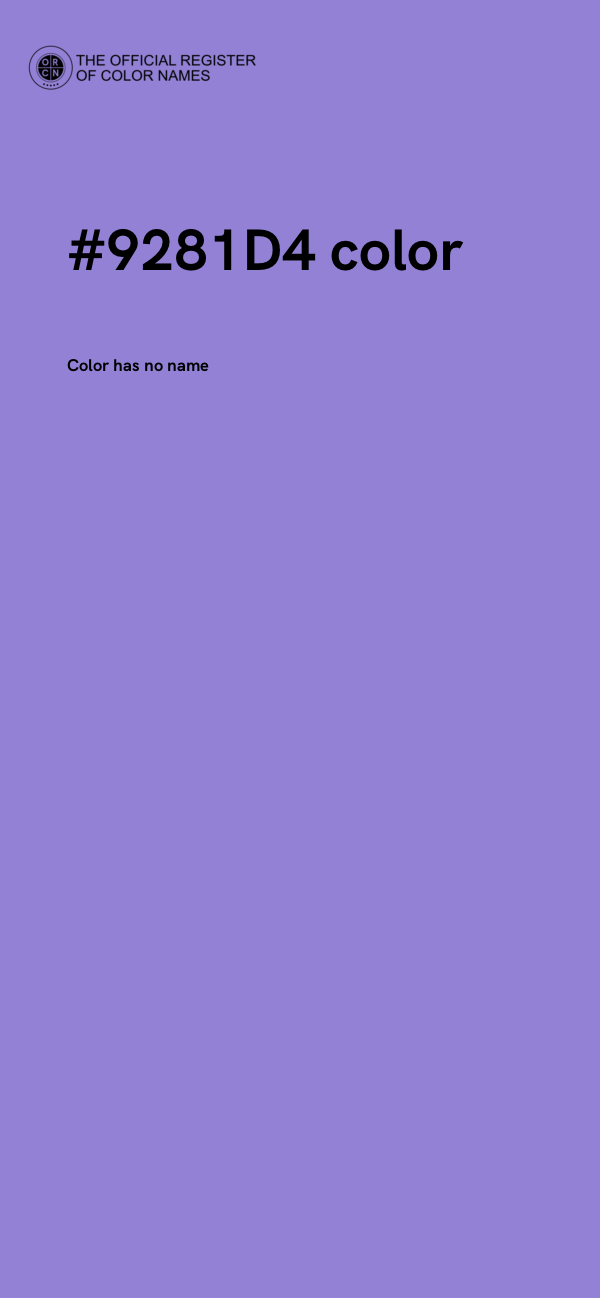 #9281D4 color image
