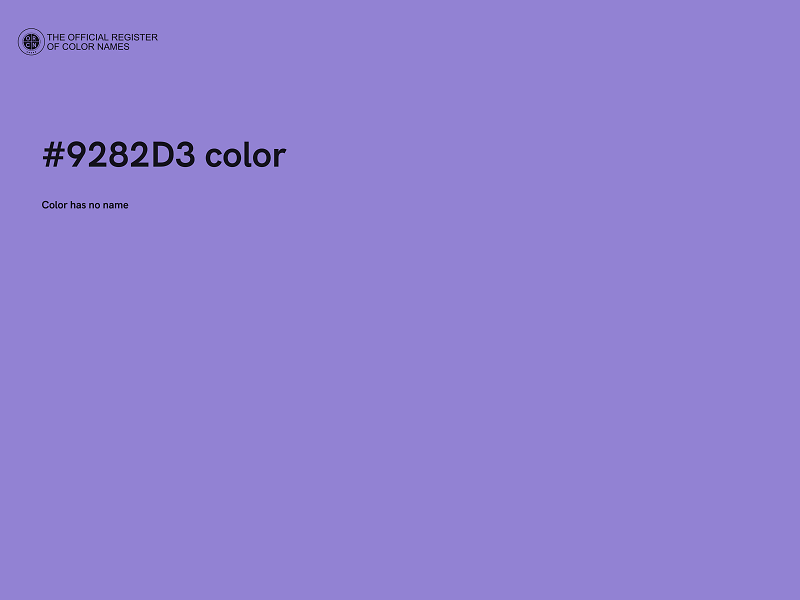 #9282D3 color image