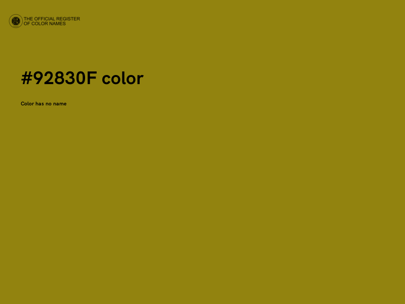 #92830F color image