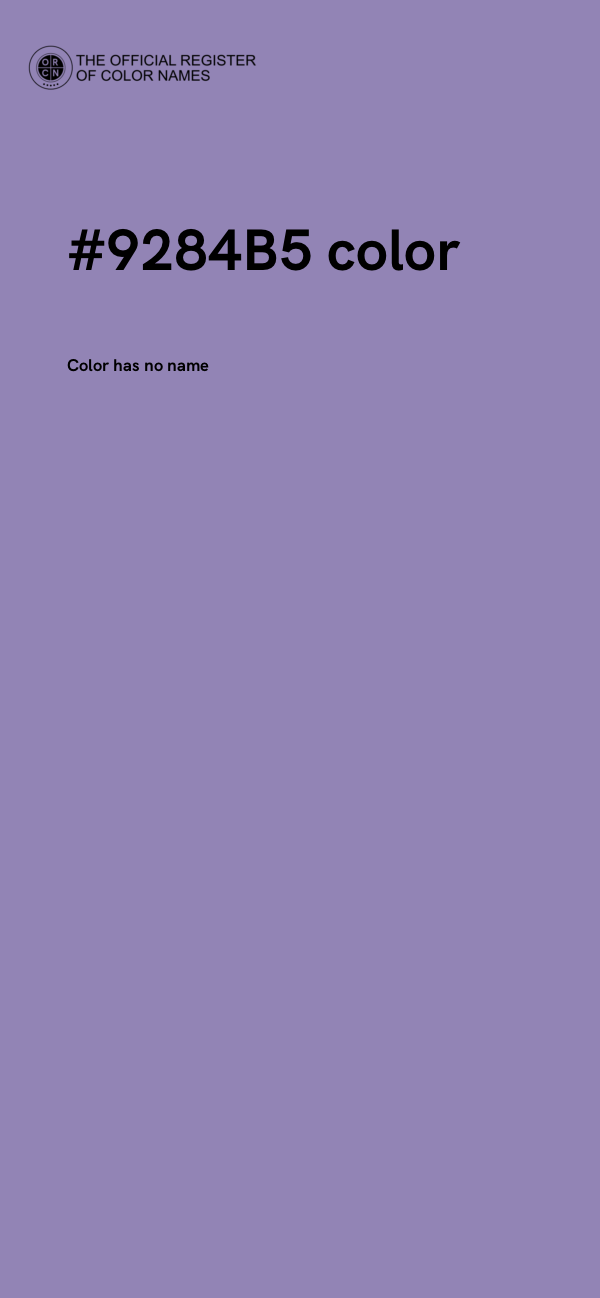 #9284B5 color image