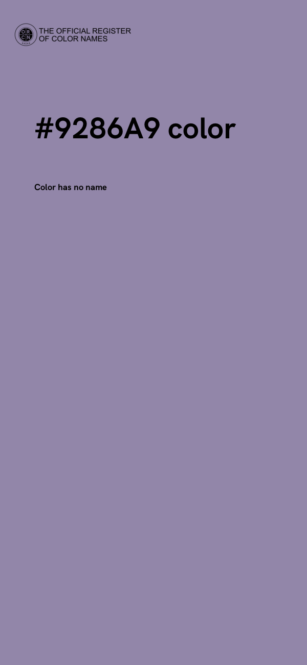 #9286A9 color image