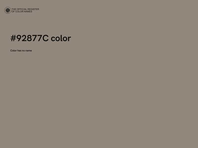 #92877C color image