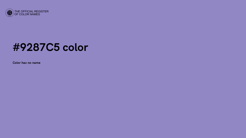 #9287C5 color image