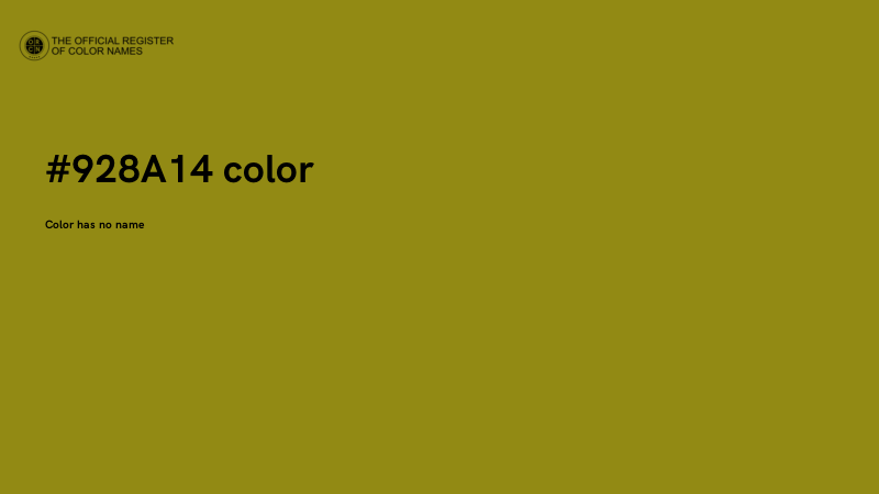 #928A14 color image