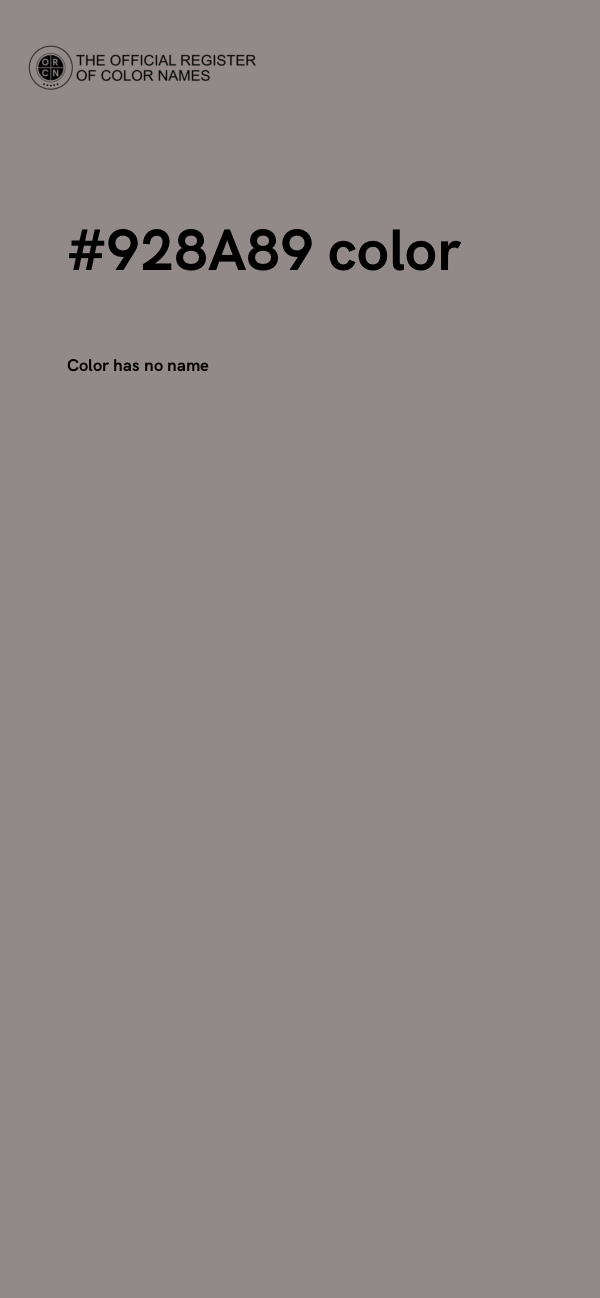 #928A89 color image