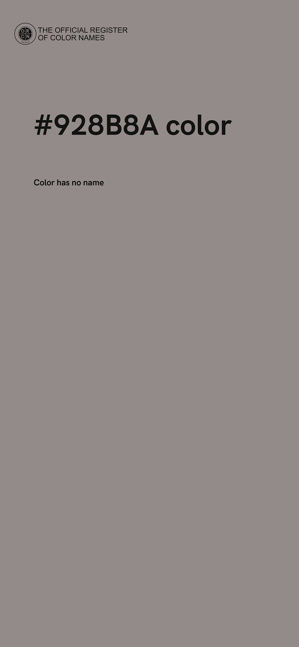 #928B8A color image