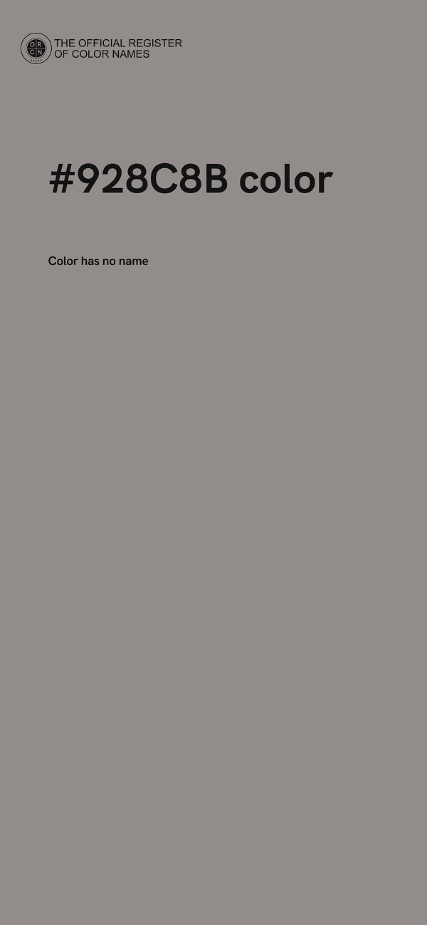 #928C8B color image