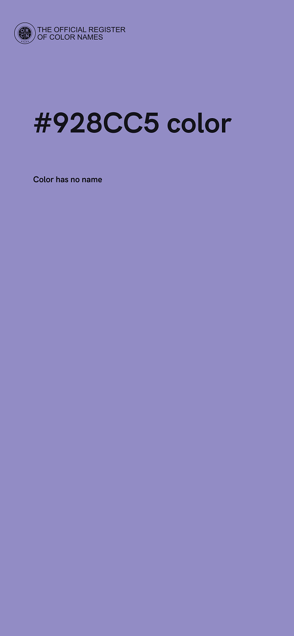 #928CC5 color image