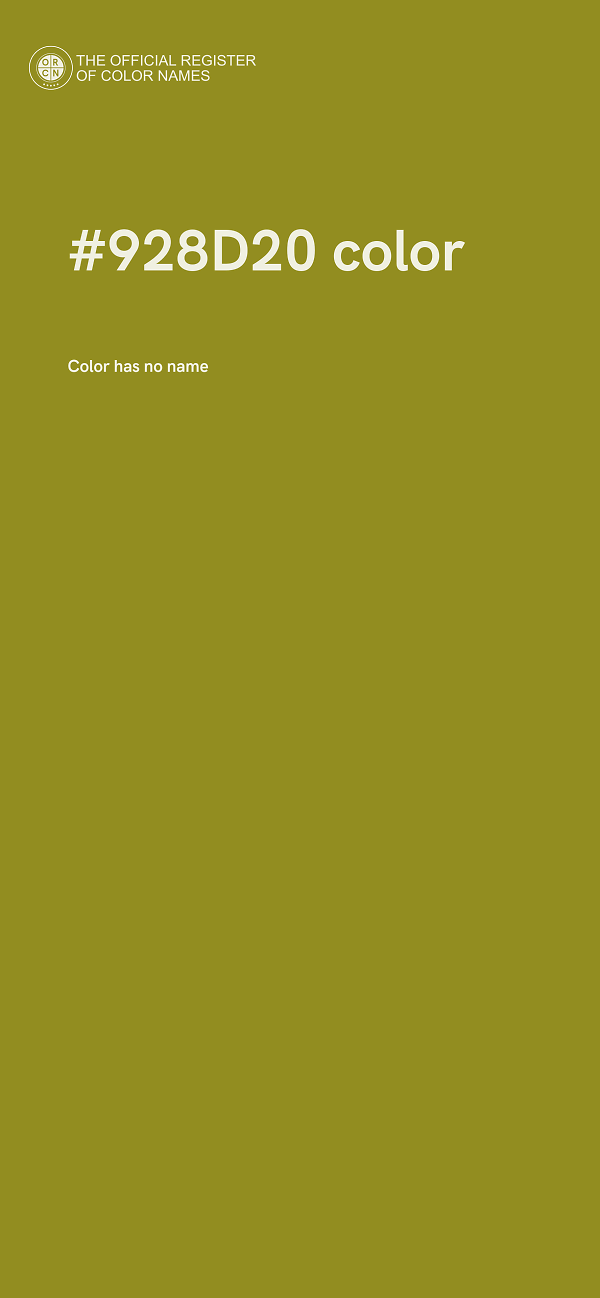 #928D20 color image