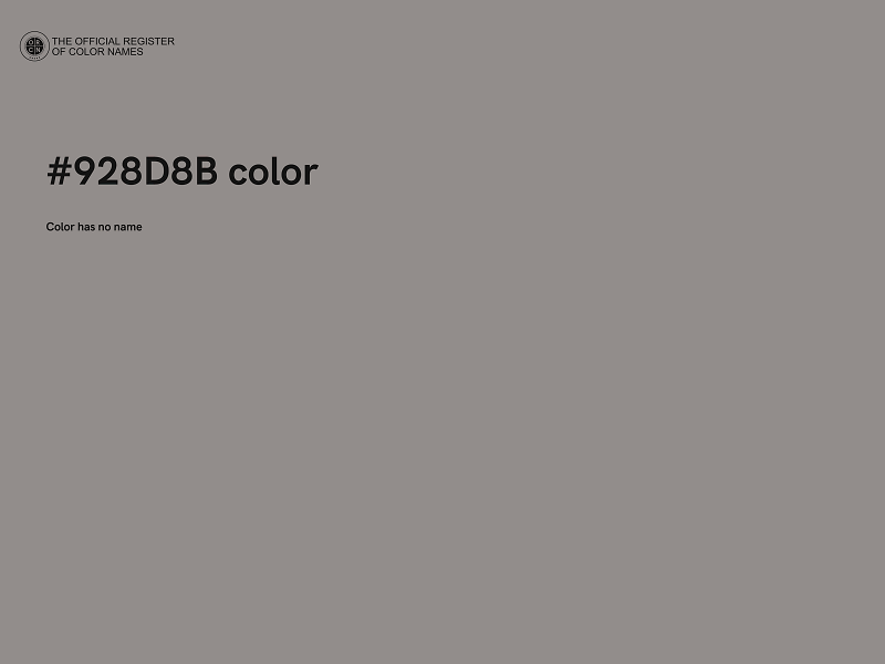 #928D8B color image