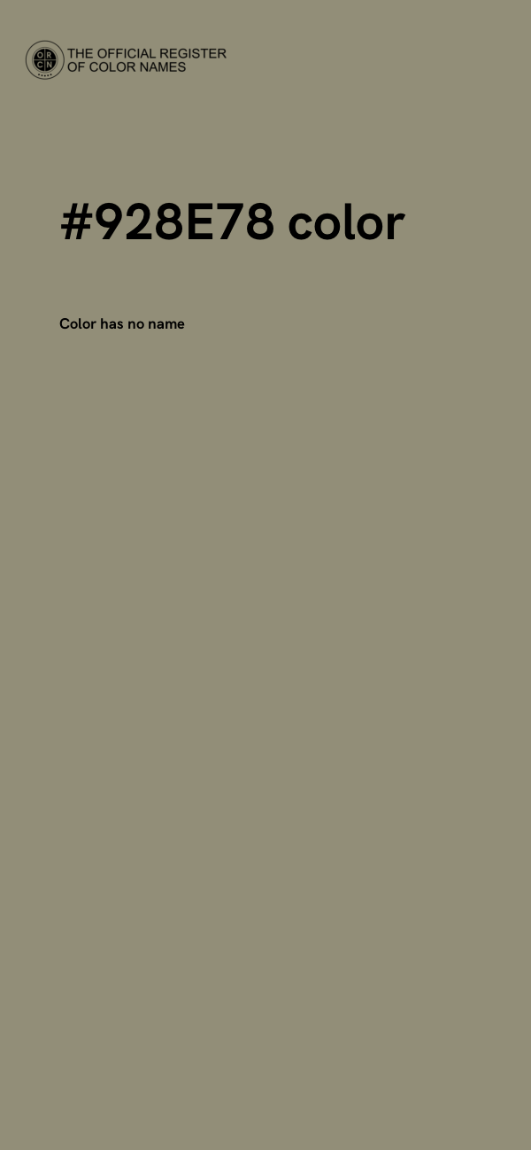 #928E78 color image