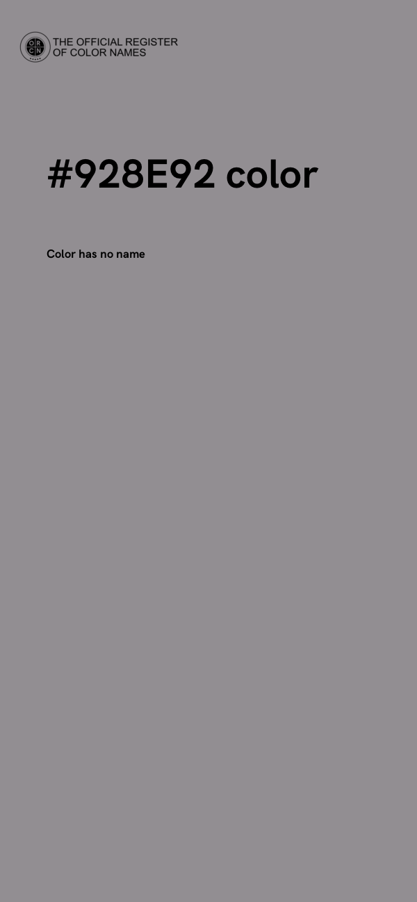 #928E92 color image