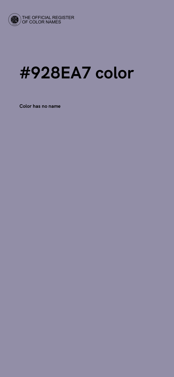 #928EA7 color image