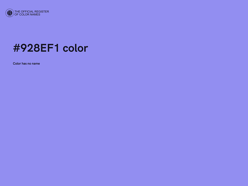 #928EF1 color image