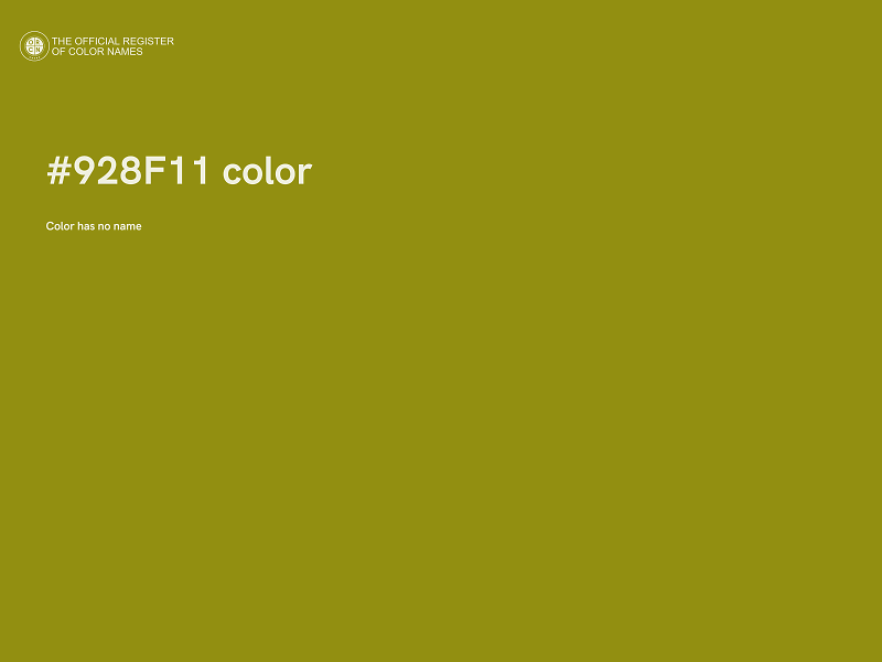 #928F11 color image