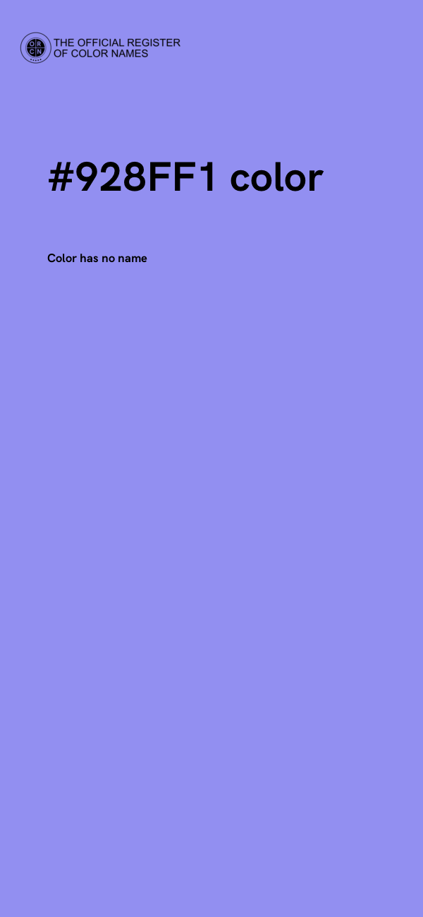 #928FF1 color image