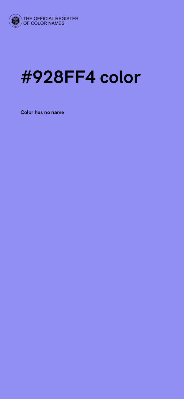 #928FF4 color image