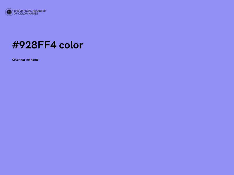#928FF4 color image