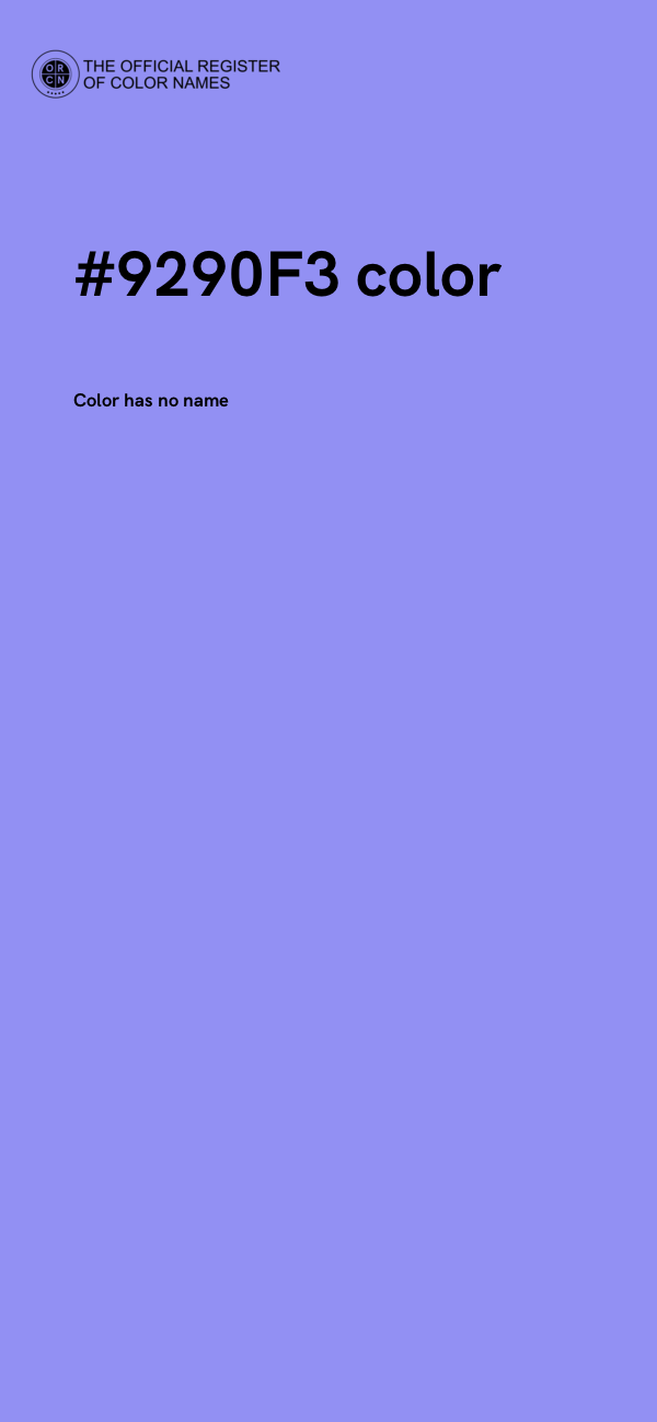 #9290F3 color image