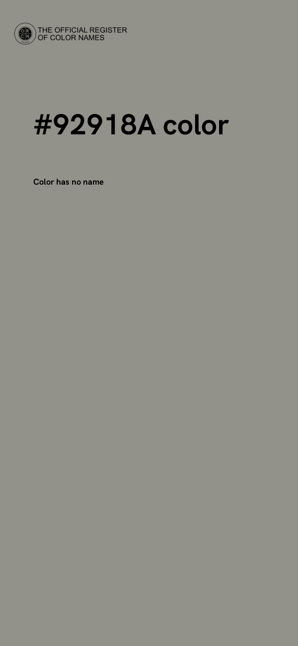#92918A color image