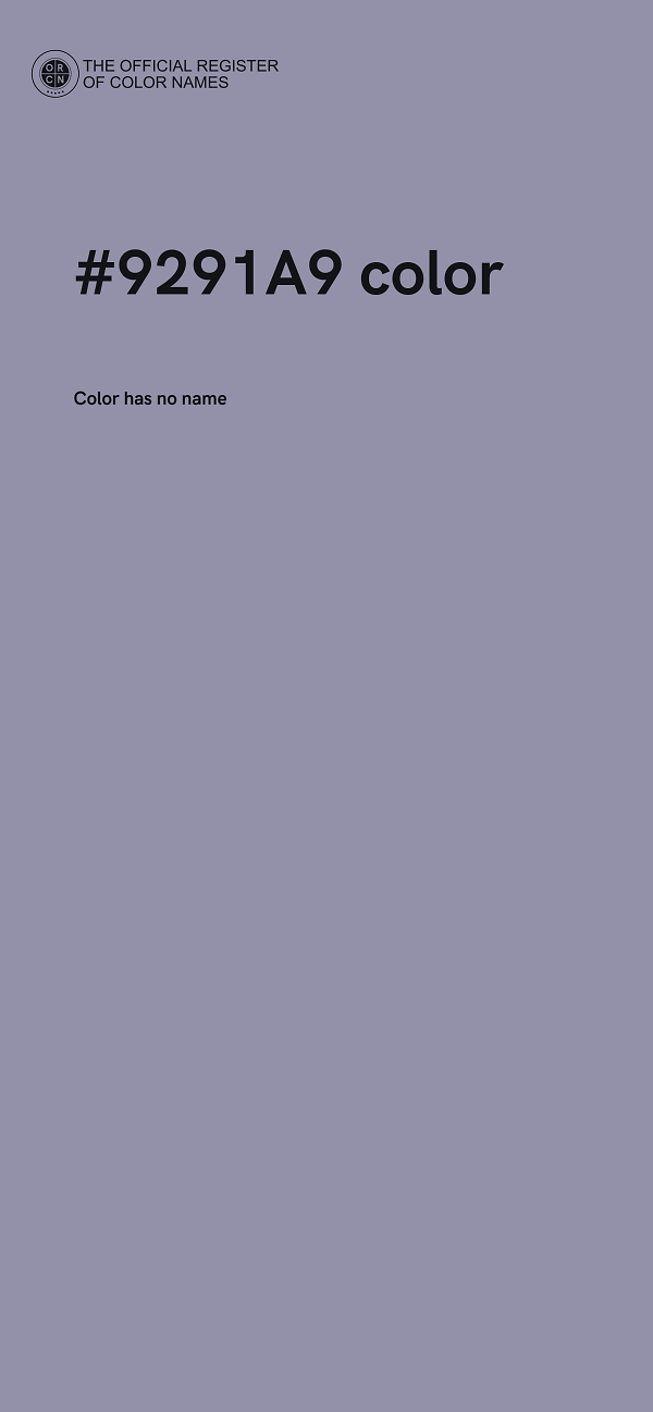 #9291A9 color image
