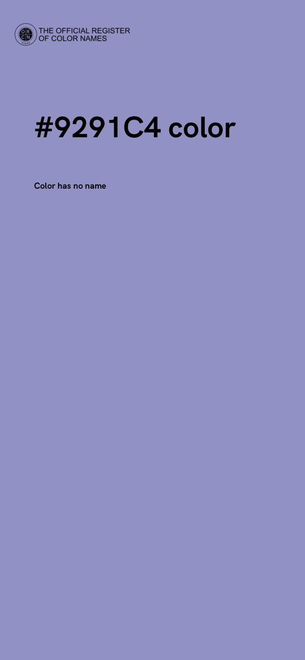 #9291C4 color image