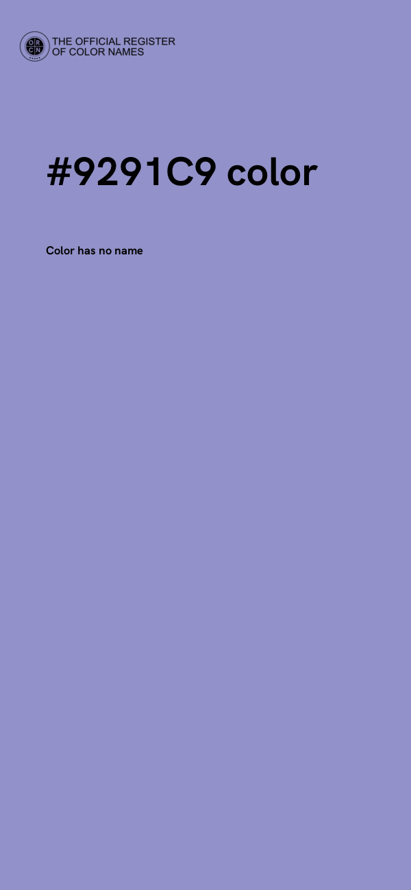 #9291C9 color image