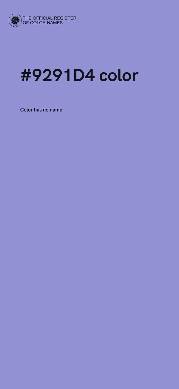 #9291D4 color image