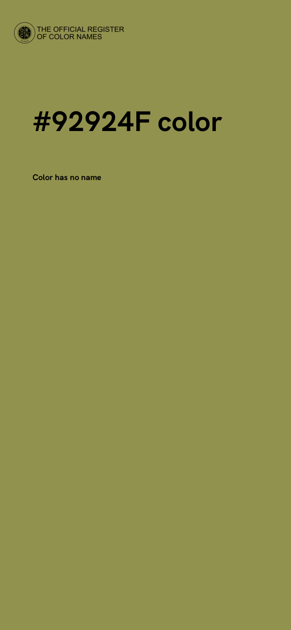 #92924F color image