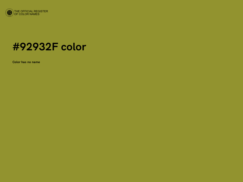 #92932F color image