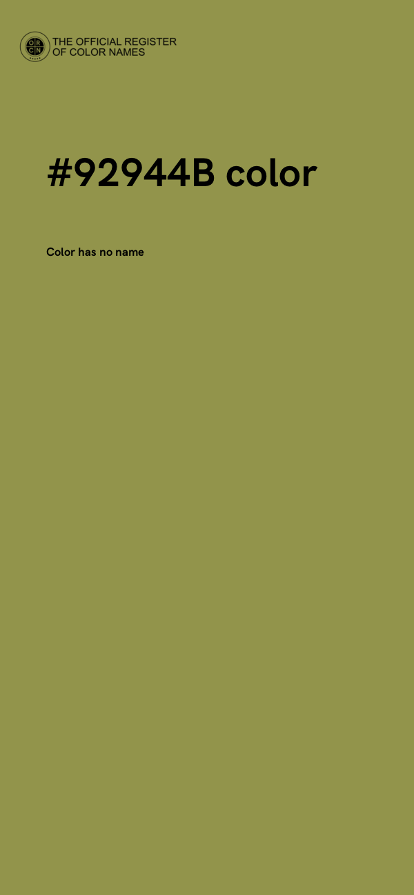 #92944B color image