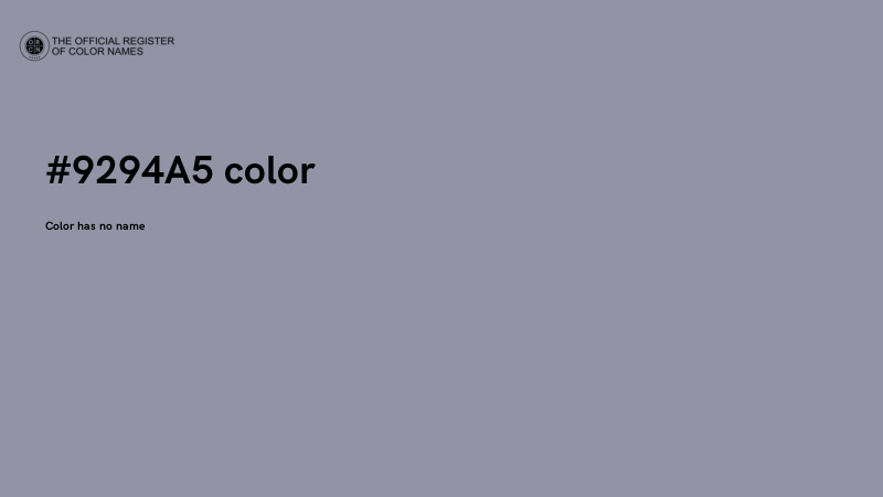 #9294A5 color image