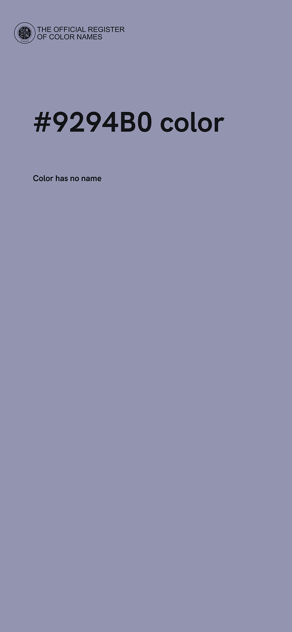 #9294B0 color image