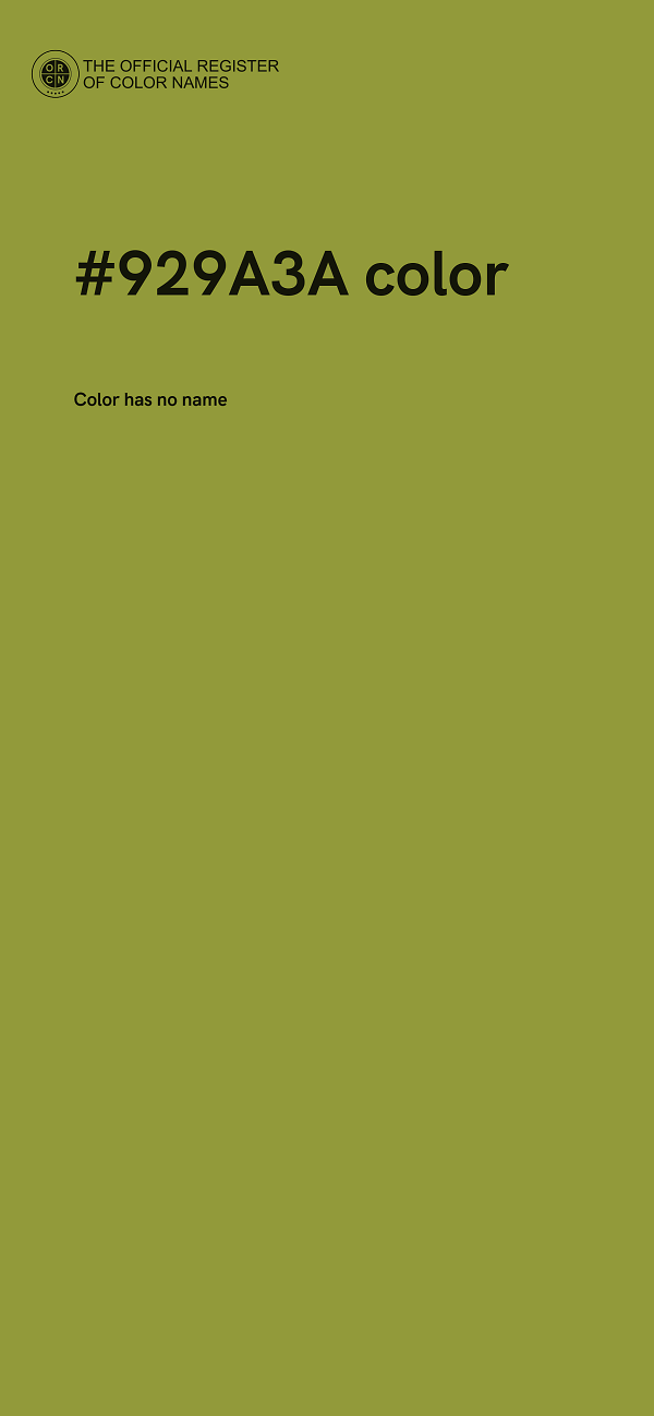 #929A3A color image