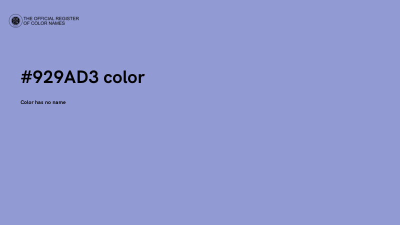 #929AD3 color image