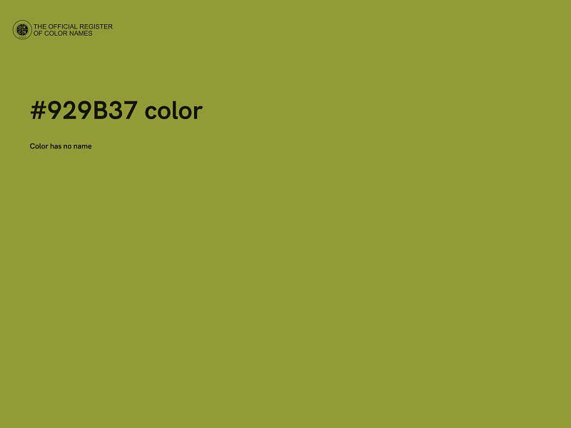 #929B37 color image