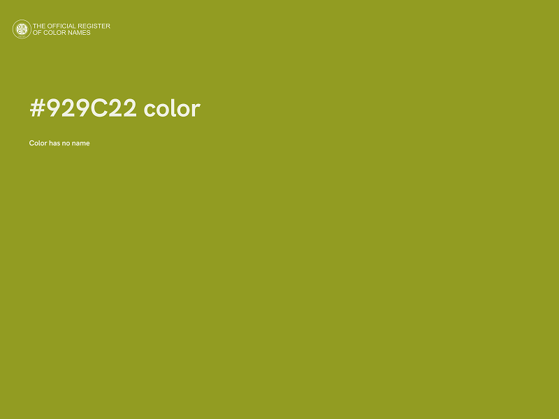 #929C22 color image