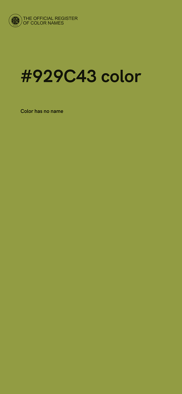 #929C43 color image