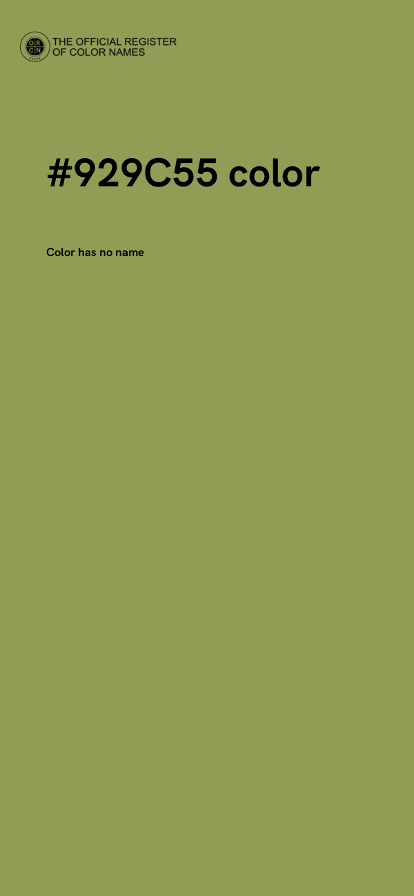 #929C55 color image